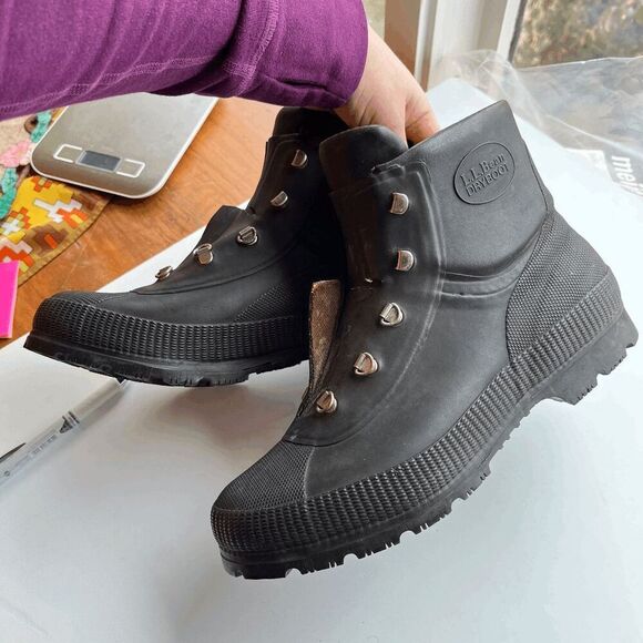 Vintage L.L. Bean DryBoot Rubber Hiking Boots Sz 9 Waterproof Workwear - Picture 10 of 11